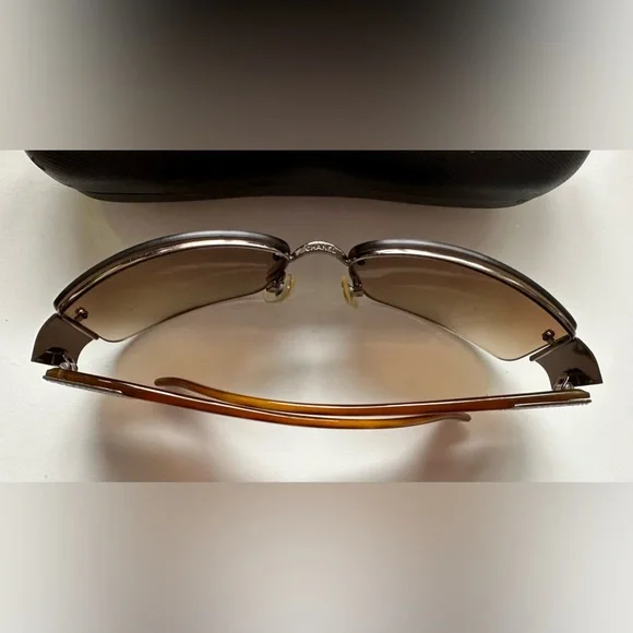 Authentic Chanel Tortoise Sunglasses with Rhinestone 4117-B C.275/13 62.16 125 - Picture 13 of 16